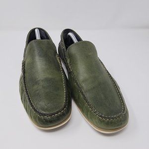 Kenneth Cole Men's Reaction Green Leather Loafers US 11 Used